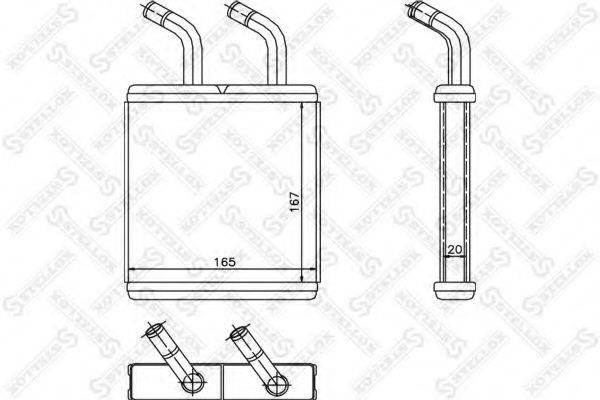 Теплообменник, отопление салона STELLOX 10-35123-SX Теплообменник, отопление салона STELLOX 10-35123-SX
