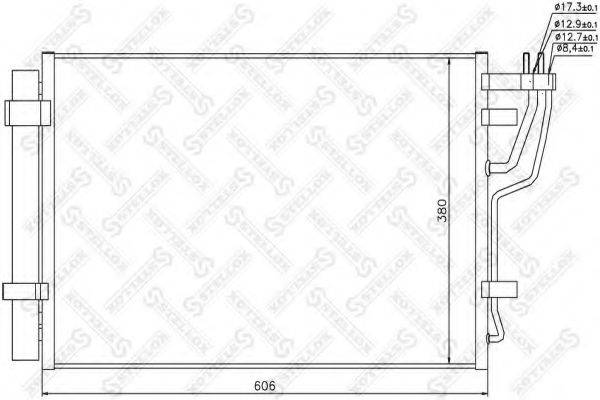 Конденсатор, кондиционер STELLOX 10-45381-SX Конденсатор, кондиционер STELLOX 10-45381-SX