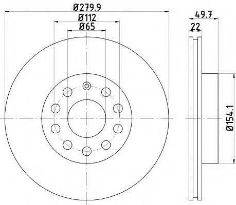 Тормозной диск HELLA PAGID 8DD 355 109-561 Тормозной диск HELLA PAGID 8DD 355 109-561