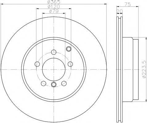 Тормозной диск HELLA PAGID 8DD 355 116-961 Тормозной диск HELLA PAGID 8DD 355 116-961