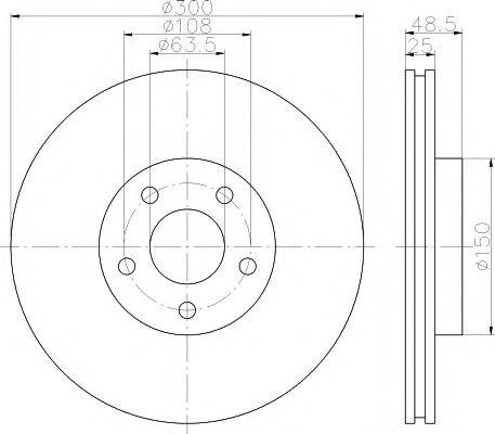 Тормозной диск HELLA PAGID 8DD 355 112-191 Тормозной диск HELLA PAGID 8DD 355 112-191