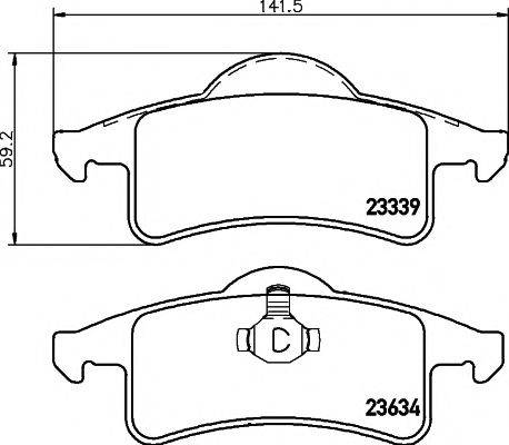 Комплект тормозных колодок, дисковый тормоз HELLA PAGID 8DB 355 009-891 Комплект тормозных колодок, дисковый тормоз HELLA PAGID 8DB 355 009-891