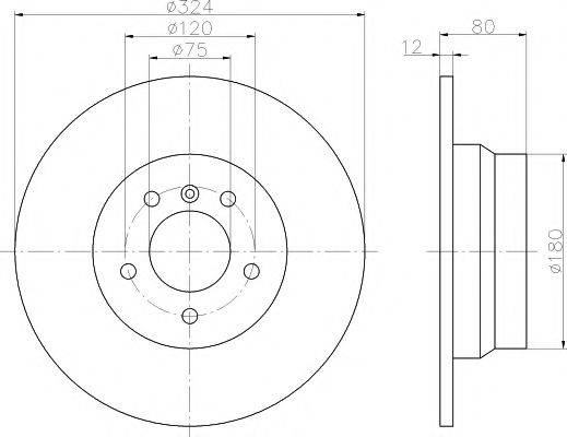 Тормозной диск HELLA PAGID 8DD 355 107-771 Тормозной диск HELLA PAGID 8DD 355 107-771