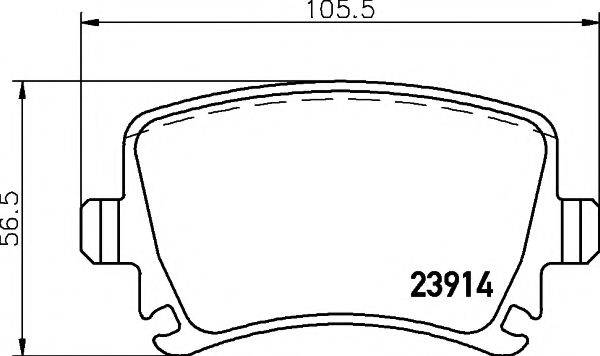 Комплект тормозных колодок, дисковый тормоз HELLA PAGID 8DB 355 010-601 Комплект тормозных колодок, дисковый тормоз HELLA PAGID 8DB 355 010-601