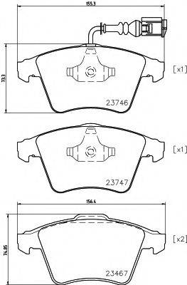 Комплект тормозных колодок, дисковый тормоз HELLA PAGID 8DB 355 011-171 Комплект тормозных колодок, дисковый тормоз HELLA PAGID 8DB 355 011-171