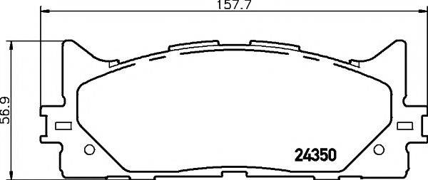 Комплект тормозных колодок, дисковый тормоз HELLA PAGID 8DB 355 012-401 Комплект тормозных колодок, дисковый тормоз HELLA PAGID 8DB 355 012-401