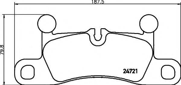 Комплект тормозных колодок, дисковый тормоз HELLA PAGID 8DB 355 015-101 Комплект тормозных колодок, дисковый тормоз HELLA PAGID 8DB 355 015-101