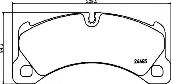 Комплект тормозных колодок, дисковый тормоз HELLA PAGID 8DB 355 015-131 Комплект тормозных колодок, дисковый тормоз HELLA PAGID 8DB 355 015-131
