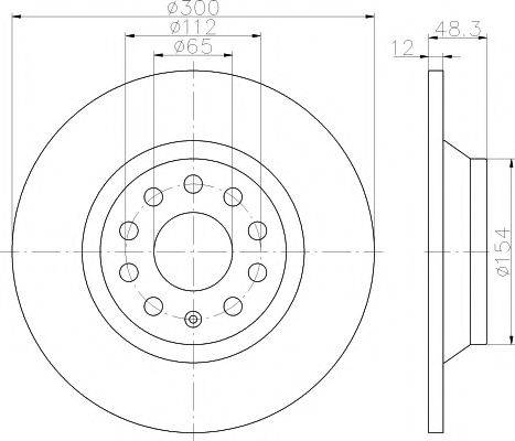 Тормозной диск HELLA PAGID 8DD 355 119-481 Тормозной диск HELLA PAGID 8DD 355 119-481