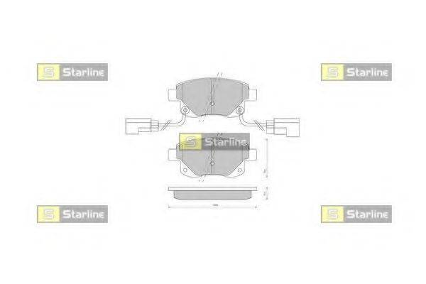 Комплект тормозных колодок, дисковый тормоз STARLINE BD S850P Комплект тормозных колодок, дисковый тормоз STARLINE BD S850P