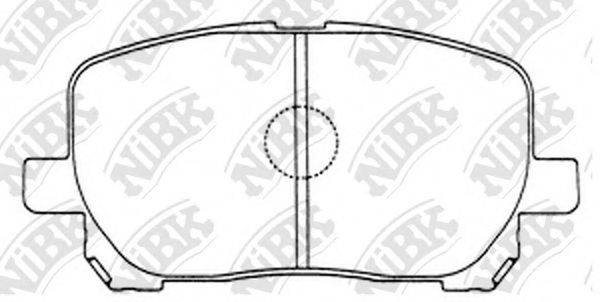 Комплект тормозных колодок, дисковый тормоз NIBK PN1470