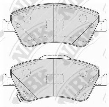 Комплект тормозных колодок, дисковый тормоз NIBK PN1835