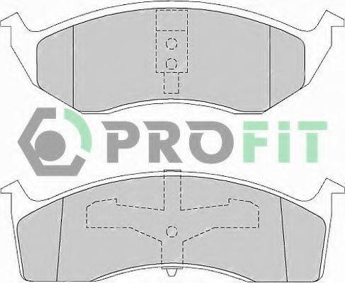 Комплект тормозных колодок, дисковый тормоз PROFIT 5000-1098