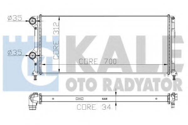 Радиатор, охлаждение двигателя KALE OTO RADYATOR 235600