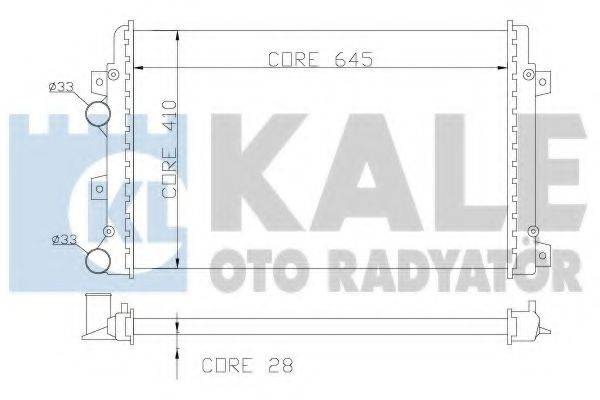 Радиатор, охлаждение двигателя KALE OTO RADYATOR 353500 Радиатор, охлаждение двигателя KALE OTO RADYATOR 353500