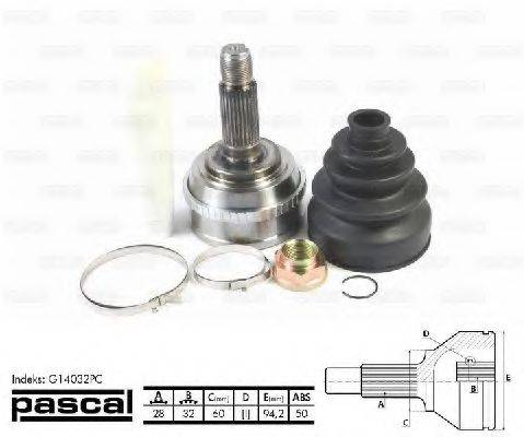 Шарнирный комплект, приводной вал PASCAL G14032PC Шарнирный комплект, приводной вал PASCAL G14032PC