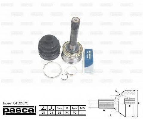 Шарнирный комплект, приводной вал PASCAL G15033PC Шарнирный комплект, приводной вал PASCAL G15033PC