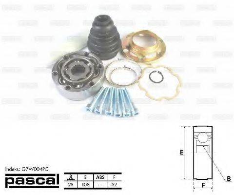 Шарнирный комплект, приводной вал PASCAL G7W004PC Шарнирный комплект, приводной вал PASCAL G7W004PC