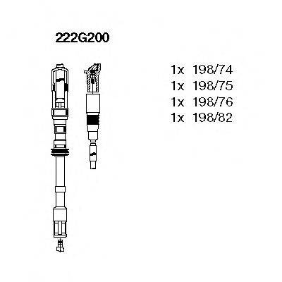 Комплект проводов зажигания BREMI 222G200 Комплект проводов зажигания BREMI 222G200
