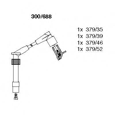 Комплект проводов зажигания BREMI 300/688 Комплект проводов зажигания BREMI 300/688