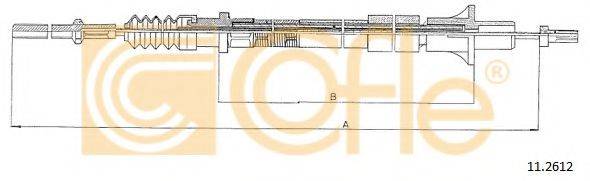 Трос, управление сцеплением COFLE 11.2612 Трос, управление сцеплением COFLE 11.2612