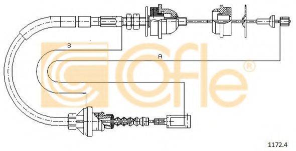 Трос, управление сцеплением COFLE 1172.4 Трос, управление сцеплением COFLE 1172.4