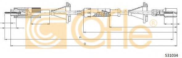 Тросик спидометра COFLE S31034 Тросик спидометра COFLE S31034