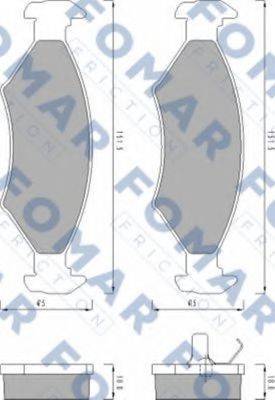 Комплект тормозных колодок, дисковый тормоз FOMAR FRICTION FO 430981 Комплект тормозных колодок, дисковый тормоз FOMAR FRICTION FO 430981