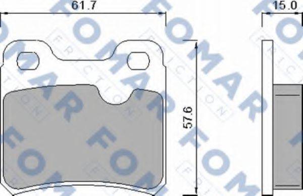 Комплект тормозных колодок, дисковый тормоз FOMAR FRICTION FO 445981 Комплект тормозных колодок, дисковый тормоз FOMAR FRICTION FO 445981