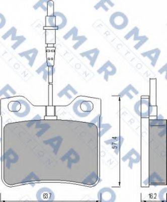 Комплект тормозных колодок, дисковый тормоз FOMAR FRICTION FO 454881 Комплект тормозных колодок, дисковый тормоз FOMAR FRICTION FO 454881