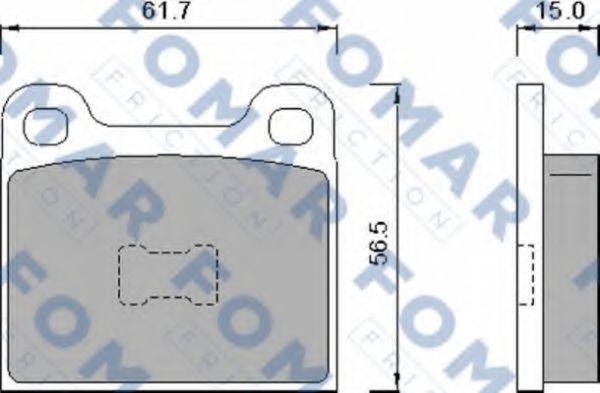 Комплект тормозных колодок, дисковый тормоз FOMAR FRICTION FO 460888 Комплект тормозных колодок, дисковый тормоз FOMAR FRICTION FO 460888