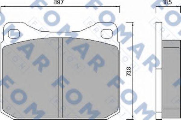 Комплект тормозных колодок, дисковый тормоз FOMAR FRICTION FO 467883 Комплект тормозных колодок, дисковый тормоз FOMAR FRICTION FO 467883
