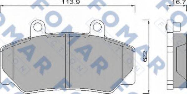 Комплект тормозных колодок, дисковый тормоз FOMAR FRICTION FO 473981 Комплект тормозных колодок, дисковый тормоз FOMAR FRICTION FO 473981