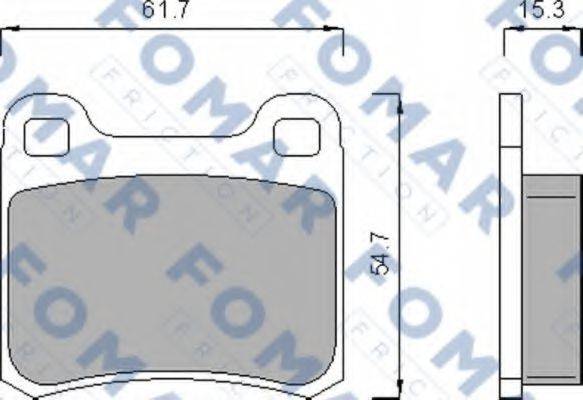 Комплект тормозных колодок, дисковый тормоз FOMAR FRICTION FO 474185 Комплект тормозных колодок, дисковый тормоз FOMAR FRICTION FO 474185
