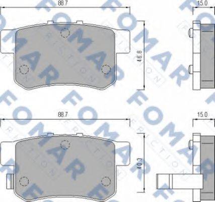 Комплект тормозных колодок, дисковый тормоз FOMAR FRICTION FO 475181 Комплект тормозных колодок, дисковый тормоз FOMAR FRICTION FO 475181