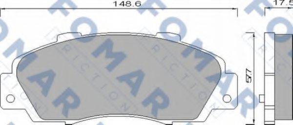 Комплект тормозных колодок, дисковый тормоз FOMAR FRICTION FO 488181 Комплект тормозных колодок, дисковый тормоз FOMAR FRICTION FO 488181