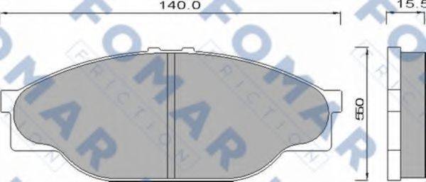 Комплект тормозных колодок, дисковый тормоз FOMAR FRICTION FO 493981 Комплект тормозных колодок, дисковый тормоз FOMAR FRICTION FO 493981