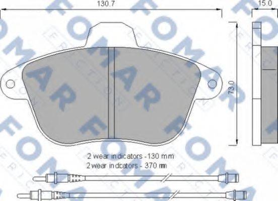 Комплект тормозных колодок, дисковый тормоз FOMAR FRICTION FO 557281