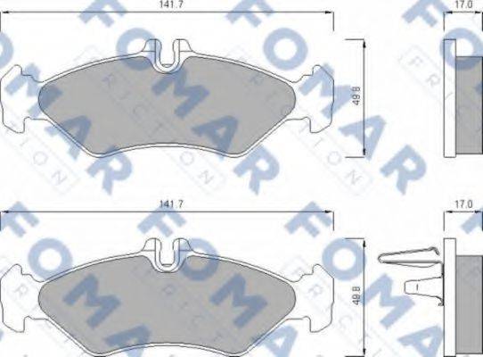 Комплект тормозных колодок, дисковый тормоз FOMAR FRICTION FO 627481 Комплект тормозных колодок, дисковый тормоз FOMAR FRICTION FO 627481