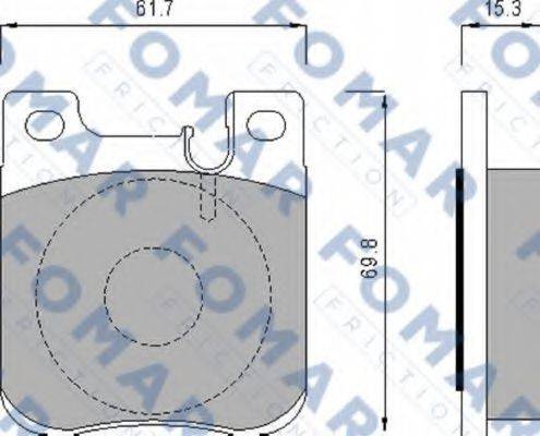 Комплект тормозных колодок, дисковый тормоз FOMAR FRICTION FO 631781 Комплект тормозных колодок, дисковый тормоз FOMAR FRICTION FO 631781