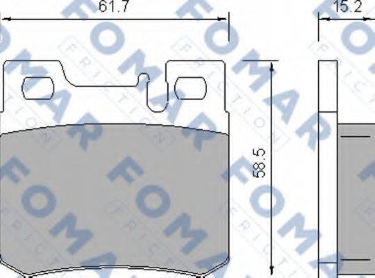 Комплект тормозных колодок, дисковый тормоз FOMAR FRICTION FO 639281 Комплект тормозных колодок, дисковый тормоз FOMAR FRICTION FO 639281