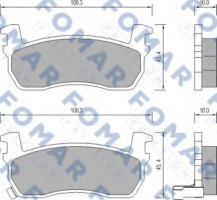 Комплект тормозных колодок, дисковый тормоз FOMAR FRICTION FO 656081 Комплект тормозных колодок, дисковый тормоз FOMAR FRICTION FO 656081