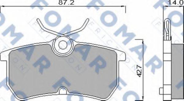 Комплект тормозных колодок, дисковый тормоз FOMAR FRICTION FO 668781 Комплект тормозных колодок, дисковый тормоз FOMAR FRICTION FO 668781