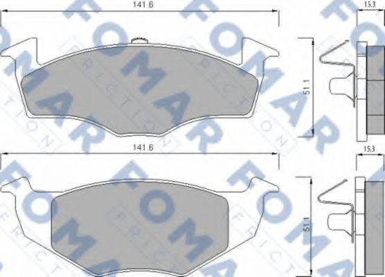 Комплект тормозных колодок, дисковый тормоз FOMAR FRICTION FO 682581 Комплект тормозных колодок, дисковый тормоз FOMAR FRICTION FO 682581