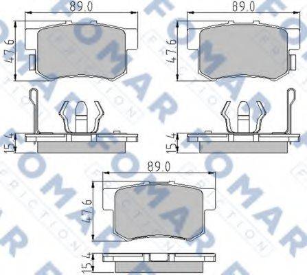 Комплект тормозных колодок, дисковый тормоз FOMAR FRICTION FO 860781 Комплект тормозных колодок, дисковый тормоз FOMAR FRICTION FO 860781