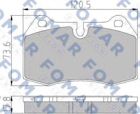 Комплект тормозных колодок, дисковый тормоз FOMAR FRICTION FO 904981 Комплект тормозных колодок, дисковый тормоз FOMAR FRICTION FO 904981