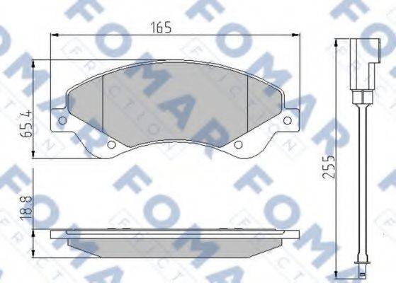 Комплект тормозных колодок, дисковый тормоз FOMAR FRICTION FO 925181 Комплект тормозных колодок, дисковый тормоз FOMAR FRICTION FO 925181