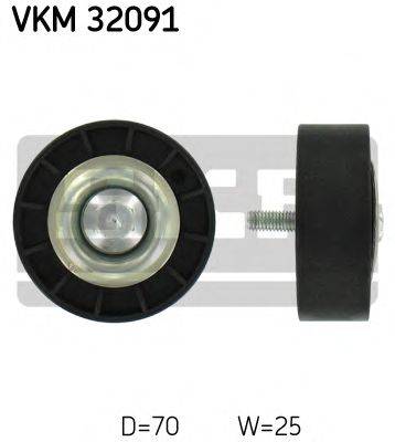 Паразитный / ведущий ролик, поликлиновой ремень SKF VKM 32091 Паразитный / ведущий ролик, поликлиновой ремень SKF VKM 32091