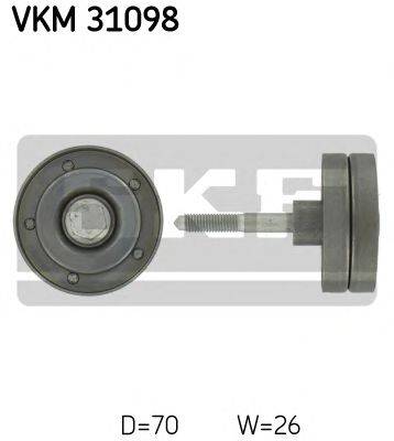 Паразитный / ведущий ролик, поликлиновой ремень SKF VKM 31098 Паразитный / ведущий ролик, поликлиновой ремень SKF VKM 31098