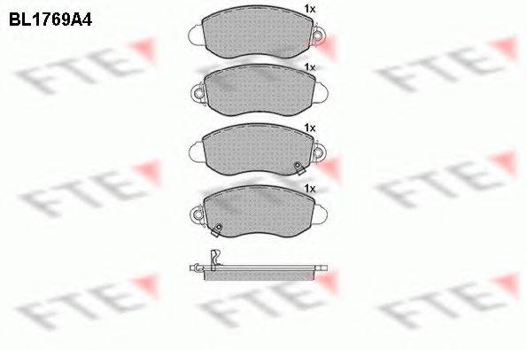 Комплект тормозных колодок, дисковый тормоз FTE BL1769A4 Комплект тормозных колодок, дисковый тормоз FTE BL1769A4